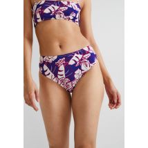 Culotte taille haute de bain, matière recyclée - Bleu - 44 - Femme - Monoprix Femme