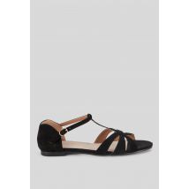 Sandales en cuir - Noir - 36 - Femme - Monoprix Premium