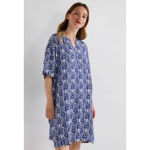 Chemise de nuit manches courtes imprimée - Bleu - XL - Femme - Monoprix Lingerie