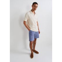 Bermuda en popeline de coton bio - Bleu - 48 - Homme - Monoprix Homme