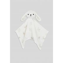 Bout'chou - Doudou lapin imprimé en gaze de coton bio - Beige Ecru - Unique - Bébé
