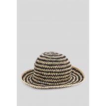 Chapeau cloche rayé - Noir - Unique - Femme - Monoprix Femme