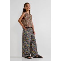 Pantalon imprimé avec poches made with liberty fabric, en popeline de coton - Multicolore - 5-6 ans - Enfant - Monoprix Createurs