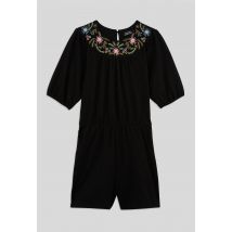 Combishort brodé - Noir - 10 ans - Enfant - Monoprix