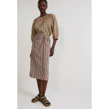 Jupe midi portefeuille - Beige clair - 42 - Femme - Monoprix Femme