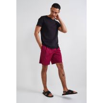 Bermuda à pince en mélange coton et lin - Rose foncé - 42 - Homme - Monoprix Homme