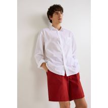 Bermuda poche charpentier en coton - Rouge foncé - 40 - Homme - Monoprix
