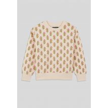 Sweat imprimé contenant du coton bio - Beige - 14 ans - Enfant - Monoprix