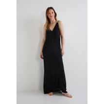 Robe à bretelles unie - Noir - S - Femme - Monoprix