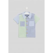 Bout'chou - Chemise manches courtes rayée, certifié oeko-tex - Vert - 6 mois - Bébé