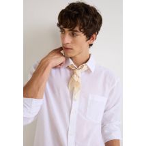 Chemise manches longues en coton - Blanc - XXL - Homme - Monoprix