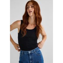 Débardeur en laine mérinos et soie - Noir - M - Femme - Monoprix Premium
