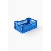 Marque Nationale - Caisse de rangement pliable, 24x17x11cm, en plastique recyclé - Bleu - M