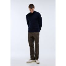 Pantalon chino straight en coton bio gots - Brun foncé - 42 - Homme - Monoprix