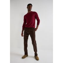 Pantalon velours en coton bio gots - Brun foncé - 46 - Homme - Monoprix