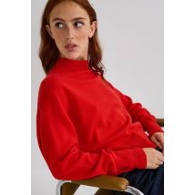 Pull court col montant en cachemire - Rouge - S - Femme - Monoprix Premium