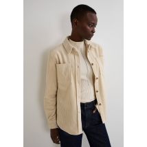 S'engager Pour Durer - Chemise manches longues en velours en coton bio gots - Beige clair - XL - Femme