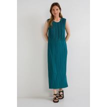 Robe longue sans manches unie - Bleu - S - Femme - Monoprix