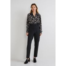 Pantalon slim en milano - Gris foncé - 44 - Femme - Monoprix