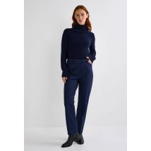 Pantalon slim en milano - Bleu foncé - 42 - Femme - Monoprix
