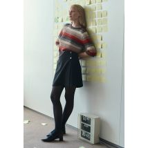 Jupe courte portefeuille - Noir - 36 - Femme - Monoprix