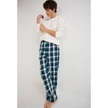 Pyjama long à carreaux - Vert foncé - XXL - Homme - Monoprix
