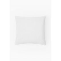 Taie d'oreiller carrée, 63x63cm, 100% lin - Blanc - Unique - Monoprix