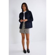 Jupe courte droite à petits carreaux - Beige clair - 36 - Femme - Monoprix