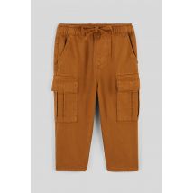 Bout'chou - Pantalon en twill uni en coton bio. - Brun clair - 9 mois - Bébé