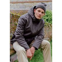 Parka à capuche en coton - Brun foncé - M - Homme - Monoprix