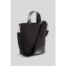 Sac seau matelassé à bandoulière - Noir - Unique - Femme - Monoprix