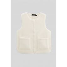 Veste sans manches en sherpa - Beige clair - 10 ans - Enfant - Monoprix