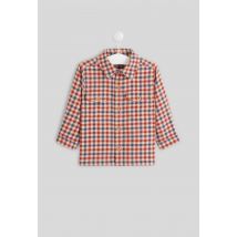 Bout'chou - Chemise manches longues à carreaux en coton bio, certifié oeko-tex - Bleu foncé - 6 mois - Bébé