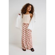 Combipantalon à bretelles en viscose, ecovero - Beige clair - 10 ans - Enfant - Monoprix