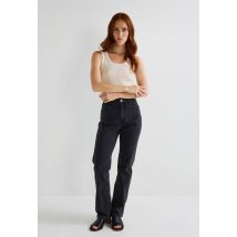 Jean droit - Gris foncé - 46 - Femme - Monoprix