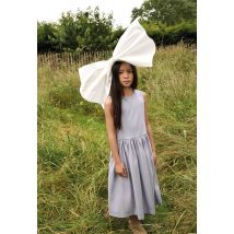 Robe longue bi-matière - Bleu - 14 ans - Enfant Fille - Monoprix