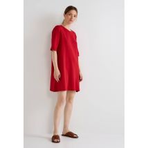 Robe t-shirt uni à manches courtes - Rouge - XS - Femme - Monoprix