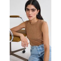Débardeur contenant de la laine - Beige - L - Femme - Monoprix