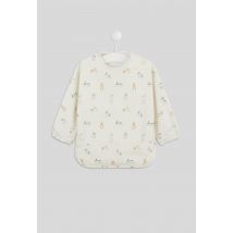 Bout'chou - Bavoir imprimé en coton bio - Beige Ecru - Unique - Bébé