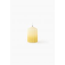 Bougie fumeur led, 7x10cm, en cire - Blanc - Unique - Monoprix