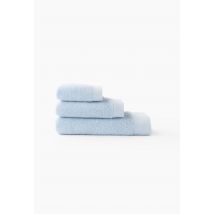 Monoprix Maison - Serviette de toilette unie, en coton bio gots - Bleu clair - 50x100 cm