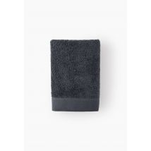 Monoprix Maison - Serviette de toilette unie, en coton bio gots - Gris foncé - 50x100 cm