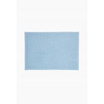 Monoprix Maison - Tapis de bain jacquard, 50x70cm, coton bio, certifié oeko-tex - Bleu clair - 50x70 cm