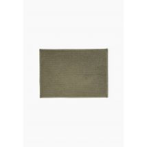Monoprix Maison - Tapis de bain jacquard, 50x70cm, coton bio, certifié oeko-tex - Vert foncé - 50x70 cm
