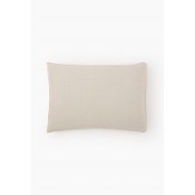 Monoprix Maison - Taie d'oreiller, lin lavé - Beige clair - 63x63 cm