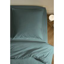 Monoprix Maison - Taie oreiller unie, percale de coton, 100% coton bio gots - Vert clair - 63x63 cm