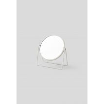 Monoprix Maison - Miroir sur pied metal filaire blanc grossissant x3 - Blanc - Unique