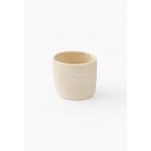 Monoprix Maison - Panier rond en coton - Blanc - M