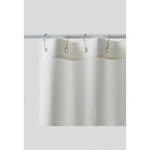 Rideau de douche en coton/lin off white - Beige Ecru - Unique - Monoprix