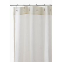 Rideau de douche en coton et lin - Beige Ecru - Unique - Monoprix